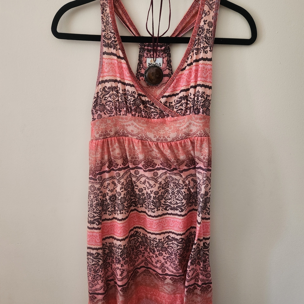 Mudd Y2K Racer Back Mandala-like Lace Patterned Dress